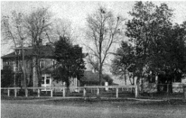 H.W. Reimer house, newly built with great-grandfather Klaas Reimer’s house beside it to the right