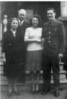 Bruno and Elizabeth with parents John H.W. and Anna Reimer. Hamilton Ontario, December 31, 1943 (Bruno and Elizabeth’s wedding)